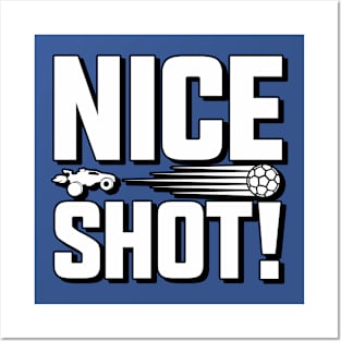 Rocket League Video Game Nice Shot Funny Gifts Posters and Art